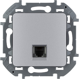 Розетка RJ11 телефонная INSPIRIA скрытой установки алюминий 673822 Legrand Розетка RJ11 телефонная INSPIRIA скрытой установки алюминий 673822 Legrand