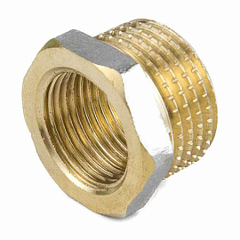 Футорка латунь никель Ду15х20 9024 Aquasfera НСК Футорка латунь никель Ду15х20 9024 Aquasfera НСК