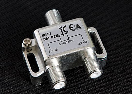TV-Делитель на 2 выхода 5-1000MHz, WISI DM02B TV-Делитель на 2 выхода 5-1000MHz, WISI DM02B