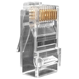 Коннектор RJ-45 универсальный PLUG-8P8C-U-C6-100 Hyperline Коннектор RJ-45 универсальный PLUG-8P8C-U-C6-100 Hyperline