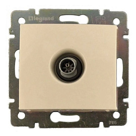 Розетка TV телевизионная Valena одиночная затухание 1,5дБ бежевый 695618 Legrand Розетка TV телевизионная Valena одиночная затухание 1,5дБ бежевый 695618 Legrand