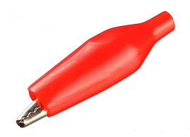 Зажим "Крокодил" 5А 46мм в изоляторе FD-1702 Rexant (красный) Зажим "Крокодил" 5А 46мм в изоляторе FD-1702 Rexant (красный)