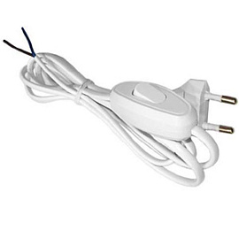 Шнур бытовой с проходным выключателем, с литой вилкой, (ШВВП 2х0,75), 2 метра, БЕЛЫЙ, 10026 Makel Шнур бытовой с проходным выключателем, с литой вилкой, (ШВВП 2х0,75), 2 метра, БЕЛЫЙ, 10026 Makel