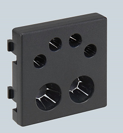 Simon Connect Плата для ввода кабелей (2х13мм и 4х6мм), 45х45мм, графит K20-14 Simon Connect Плата для ввода кабелей (2х13мм и 4х6мм), 45х45мм, графит K20-14