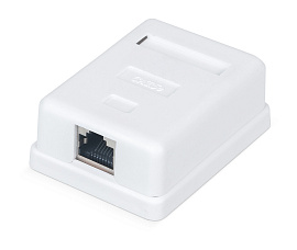 Розетка компьютерная RJ-45 категория 5e экранированная одинарная внешняя Dual IDC белый WRline WR-WS-8P8C-C5E-SH-1 Розетка компьютерная RJ-45 категория 5e экранированная одинарная внешняя Dual IDC белый WRline WR-WS-8P8C-C5E-SH-1