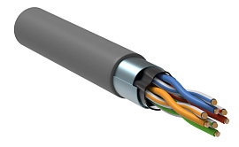 Витая пара экранированная F/UTP кат.5e 4x2x0,51 (24 AWG) LSZH нг(А)-HF Серая одножильная внутренняя LC1-C5E04-321 ITK Витая пара экранированная F/UTP кат.5e 4x2x0,51 (24 AWG) LSZH нг(А)-HF Серая одножильная внутренняя LC1-C5E04-321 ITK
