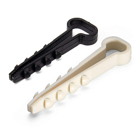 Дюбель хомут нейлоновый для плоского кабеля 8-5 черный (упак. 100шт.) Fortisflex 81828 Дюбель хомут нейлоновый для плоского кабеля 8-5 черный (упак. 100шт.) Fortisflex 81828