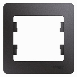 Рамка для розеток и выключателей 1 пост GLOSSA графит GSL001301 Systeme Electric Рамка для розеток и выключателей 1 пост GLOSSA графит GSL001301 Systeme Electric