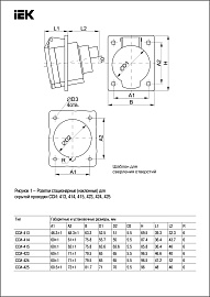 Розетка кабельная силовая 415 щитовая 3Р+РЕ+N 16А 380В IP44 (PSR42-016-5) IEK Розетка кабельная силовая 415 щитовая 3Р+РЕ+N 16А 380В IP44 (PSR42-016-5) IEK