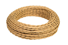 Ретро провод монтажный витой ПВХ 3х2,5мм песочное золото GE70152-32 ТМ МЕЗОНИНЪ Ретро провод монтажный витой ПВХ 3х2,5мм песочное золото GE70152-32 ТМ МЕЗОНИНЪ