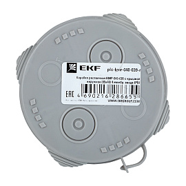 Коробка распаячная с крышкой КМР-040-039 наружная, 85х40, АБС, серая, 4 входа, IP54 EKF PROxima Коробка распаячная с крышкой КМР-040-039 наружная, 85х40, АБС, серая, 4 входа, IP54 EKF PROxima