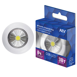 Фонарь-подсветка светодиодный  3Вт COB Pushlight на батарейках 3xAAA белый 29097 1 REV Ritter Фонарь-подсветка светодиодный  3Вт COB Pushlight на батарейках 3xAAA белый 29097 1 REV Ritter