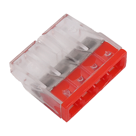 Клемма СМК 4 проводника 0,5-2,5 мм.кв 773-514 с пастой NVO303020100009 Turmalion Клемма СМК 4 проводника 0,5-2,5 мм.кв 773-514 с пастой NVO303020100009 Turmalion