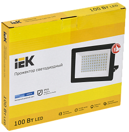 Прожектор светодиодный уличный LED 100 Вт СДО06-100 черный 8000Лм IP65 6500K LPDO601-100-65-K02 IEK Прожектор светодиодный уличный LED 100 Вт СДО06-100 черный 8000Лм IP65 6500K LPDO601-100-65-K02 IEK