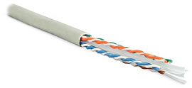 Кабель витая пара неэкранированная U/UTP кат.6 4x2x0,57 (23 AWG) PVC Серая одножильная внутренняя UUTP4-C6-S23-IN-PVC-GY-305 Hyperline Кабель витая пара неэкранированная U/UTP кат.6 4x2x0,57 (23 AWG) PVC Серая одножильная внутренняя UUTP4-C6-S23-IN-PVC-GY-305 Hyperline