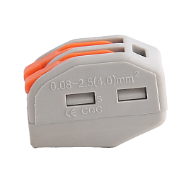 Клемма СМК 2 проводника 0,2-4 мм.кв 222-412 с рычагом NVO303020100001 Turmalion Клемма СМК 2 проводника 0,2-4 мм.кв 222-412 с рычагом NVO303020100001 Turmalion