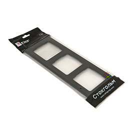 Рамка для розеток и выключателей 3 поста Стокгольм металлическая черный EZM-G-304-10 EKF PROxima Рамка для розеток и выключателей 3 поста Стокгольм металлическая черный EZM-G-304-10 EKF PROxima