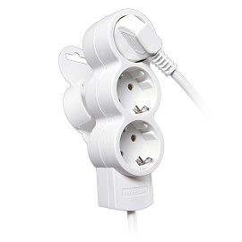 Удлинитель 3 гнезда/розетки 3 метра с/з 10А ПВС 3x0,75 (32005 2) Duwi Quick Fix Удлинитель 3 гнезда/розетки 3 метра с/з 10А ПВС 3x0,75 (32005 2) Duwi Quick Fix