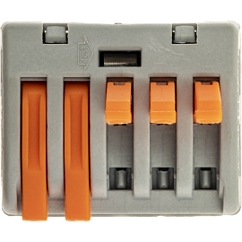 Клемма рычажковая, СМК 222-415, 0.08-4мм², серая, 20 шт., 26747 8, duwi Клемма рычажковая, СМК 222-415, 0.08-4мм², серая, 20 шт., 26747 8, duwi