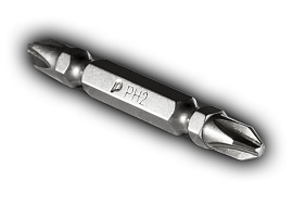 Бита магнитная для шуруповерта "Профи" двусторонняя PH-2 / PH-2х60мм (2шт), блистер ПРАКТИКА 035-769 Бита магнитная для шуруповерта "Профи" двусторонняя PH-2 / PH-2х60мм (2шт), блистер ПРАКТИКА 035-769