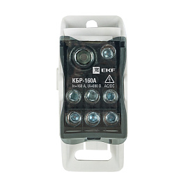 Блок распределительный (КРОСС) крепеж на монтажную панель и DIN рейку КБР-160 A (plc-kbr160) EKF Блок распределительный (КРОСС) крепеж на монтажную панель и DIN рейку КБР-160 A (plc-kbr160) EKF