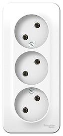 Розетка тройная BLANCA открытой установки без заземления без шторок 16А 250В с изолирующей пластиной в сборе белый BLNRA000311 Systeme Electric Розетка тройная BLANCA открытой установки без заземления без шторок 16А 250В с изолирующей пластиной в сборе белый BLNRA000311 Systeme Electric