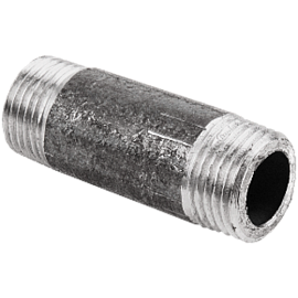 Бочонок стальной оцинкованный Ду 15мм L=55мм из труб по ГОСТ 3262-75 Бочонок стальной оцинкованный Ду 15мм L=55мм из труб по ГОСТ 3262-75