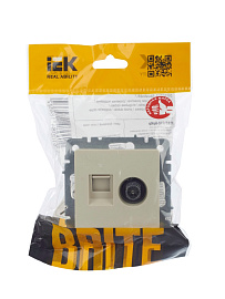 Розетка ТВ+комп. TV+RJ45 кат.5E бежевый мех-м BRITE РТВ/РК12-БрКр BR-AK20-1-K10 IEK Розетка ТВ+комп. TV+RJ45 кат.5E бежевый мех-м BRITE РТВ/РК12-БрКр BR-AK20-1-K10 IEK