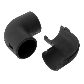 Соединитель угловой разборный д.16мм для труб черный PR13.0191 Промрукав Соединитель угловой разборный д.16мм для труб черный PR13.0191 Промрукав