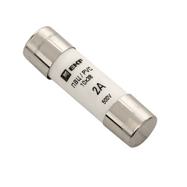 Плавкая вставка цилиндрическая ПВЦ 10х38 2А EKF Плавкая вставка цилиндрическая ПВЦ 10х38 2А EKF