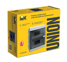 Бокс пластиковый ЩРВ-П-18 IP41 встраив. UNION Compact черн. пр. дв. 290х236х103 UIC-KP12-V-18-41-K01 /уп.4шт/ IEK Бокс пластиковый ЩРВ-П-18 IP41 встраив. UNION Compact черн. пр. дв. 290х236х103 UIC-KP12-V-18-41-K01 /уп.4шт/ IEK