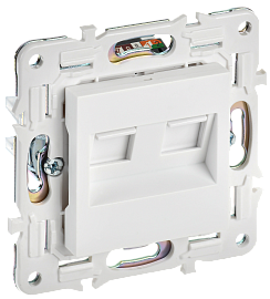 Розетка компьютерная двойная RJ45 кат.5E SK-K03W арктический белый SKANDY SK-K20-1-K01 IEK Розетка компьютерная двойная RJ45 кат.5E SK-K03W арктический белый SKANDY SK-K20-1-K01 IEK