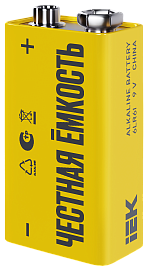 Элемент питания Alkaline 6LR61 9V  (1 шт / блистер) ABT-6LR619V-OP-L01 IEK Элемент питания Alkaline 6LR61 9V  (1 шт / блистер) ABT-6LR619V-OP-L01 IEK