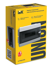 Бокс пластиковый ЩРВ-П-12 IP41 встраив. UNION Compact черн. пр. дв. 195х290х103 UIC-KP12-V-12-41-K01 /уп.8шт/  IEK Бокс пластиковый ЩРВ-П-12 IP41 встраив. UNION Compact черн. пр. дв. 195х290х103 UIC-KP12-V-12-41-K01 /уп.8шт/  IEK