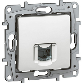 Розетка RJ45 компьютерная Etika информационная кат 6 UTP белый 672253 Legrand Розетка RJ45 компьютерная Etika информационная кат 6 UTP белый 672253 Legrand