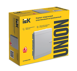 Бокс пластиковый ЩРВ-П-18 IP41 встраив. UNION Compact бел. дв. 290х236х103 UIC-KP13-V-18-41-K01 /уп.4шт/ IEK Бокс пластиковый ЩРВ-П-18 IP41 встраив. UNION Compact бел. дв. 290х236х103 UIC-KP13-V-18-41-K01 /уп.4шт/ IEK