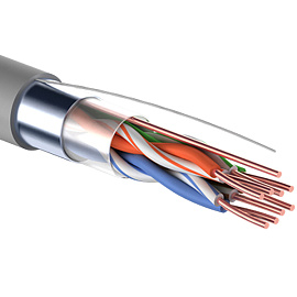 Кабель витая пара U/UTP cat. 5e 4х2х24AWG LDPE для наружной прокладки черный куски Кабель витая пара U/UTP cat. 5e 4х2х24AWG LDPE для наружной прокладки черный куски