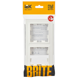 BRITE Рамка 2-местная РУ-2-БрБ белый - BR-M22-K01 IEK BRITE Рамка 2-местная РУ-2-БрБ белый - BR-M22-K01 IEK