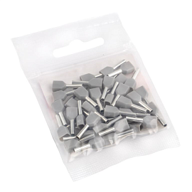 Наконечник НШВИ(2)  0.75-8 штыревой втулочный изолированный двойной (уп 50шт) EKF nhvi2-0.75-8 /10 уп/ Наконечник НШВИ(2)  0.75-8 штыревой втулочный изолированный двойной (уп 50шт) EKF nhvi2-0.75-8 /10 уп/