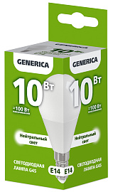 Лампа LED G45 шар 10Вт 230В 4000К E14 GENERICA LL-G45-10-230-40-E14-G IEK Лампа LED G45 шар 10Вт 230В 4000К E14 GENERICA LL-G45-10-230-40-E14-G IEK