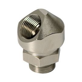 DKC 6028-25G Поворотный адаптер 45° M25x1,5, IP68/IP67, никелироованная латунь DKC 6028-25G Поворотный адаптер 45° M25x1,5, IP68/IP67, никелироованная латунь