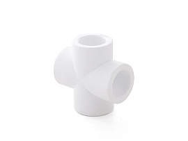 Крестовина PPR полипропилен 32, PN25 белый, РосТурПласт 10593 Крестовина PPR полипропилен 32, PN25 белый, РосТурПласт 10593
