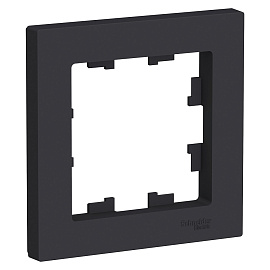 Рамка для розеток и выключателей 1 пост Atlasdesign карбон ATN001001 Systeme Electric Рамка для розеток и выключателей 1 пост Atlasdesign карбон ATN001001 Systeme Electric