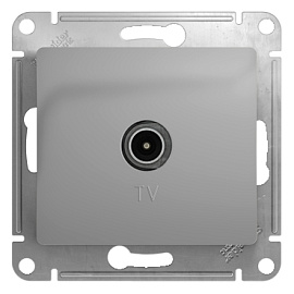 Розетка TV телевизионная GLOSSA скрытой установки проходная 4dB механизм алюминий GSL000392 Systeme Electric Розетка TV телевизионная GLOSSA скрытой установки проходная 4dB механизм алюминий GSL000392 Systeme Electric