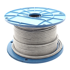 Трос стальной в оплетке ПВХ D=3/4 мм 6х7+FC Китай Трос стальной в оплетке ПВХ D=3/4 мм 6х7+FC Китай