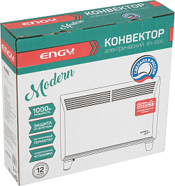 Обогреватель-конвектор с терморегулятором EN-1000 Modern 1000 Вт стич электрический 102986 Engy Обогреватель-конвектор с терморегулятором EN-1000 Modern 1000 Вт стич электрический 102986 Engy