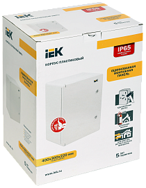 Щит пластиковый 400х300х220мм ЩМПп IP65 навесной белая дверь MKP93-N-403022-65 IEK Щит пластиковый 400х300х220мм ЩМПп IP65 навесной белая дверь MKP93-N-403022-65 IEK