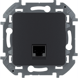 Розетка информационная RJ 45 категория 5E UTP INSPIRIA антрацит 673828 Legrand Розетка информационная RJ 45 категория 5E UTP INSPIRIA антрацит 673828 Legrand