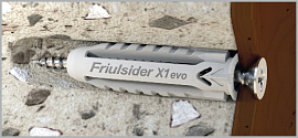 Дюбель нейлоновый универсальный X1 evo 12х60  831014 FRIULSIDER Дюбель нейлоновый универсальный X1 evo 12х60  831014 FRIULSIDER