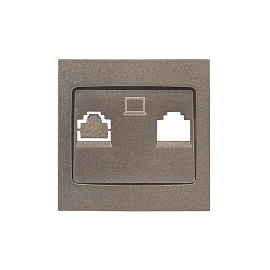 Лицевая панель для розетки RJ45 компьютерной Валенсия графит ESK01-L-035-60 EKF PROxima Лицевая панель для розетки RJ45 компьютерной Валенсия графит ESK01-L-035-60 EKF PROxima
